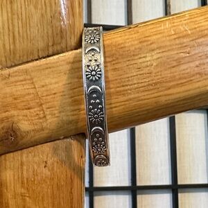 NEW Sunflower and Moon Adjustable Cuff Bracelet